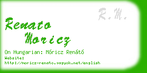 renato moricz business card