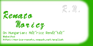 renato moricz business card